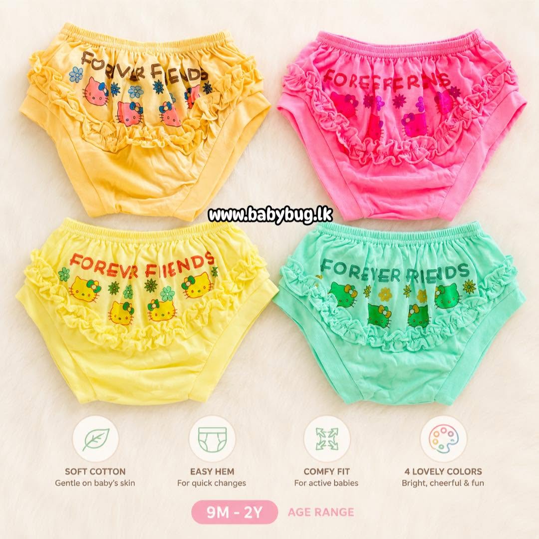Soft Cotton Baby Panties | HELLO KITTY FOREVER | 4 Pcs in Pack | 6 - 24 Months - Image 2