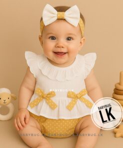 Alternative view of "Zoe" - Cotton Stylish Outfit | Brown & White | 2 months to 24 months