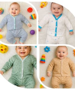 Comfy Front Open Button Pijama Suit | New Born to 18 Months