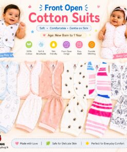 Comfy Front Open Button Suits | New Born to 12 Months | Unisex