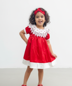 Beaded - Lace Frock & Headband  [Age 3 months to 6 Years]