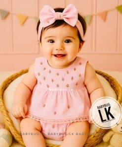 PINK Fairy Embroidered 3 in 1 Frock Set | 0 - 6 Months |