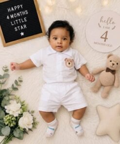 Bear White Kits Set 🧸💙   [Size Small / Medium]