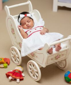 Rosebud Dreams - Smocked & Hand embroidered Frock Set   [New born to 6 months]