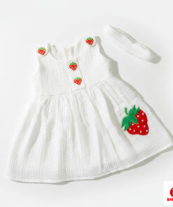 Alternative view of Strawberry Sundae - Applique Frock Set 🐣🍓 [Limited Edition]