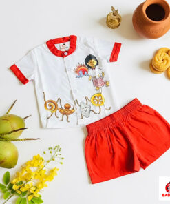 Sinhala Avurudu Shirt + Short Kit | Handmade | Hand Painted