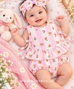 🌸🍓 Bunny" Comfy Set - Strawberry  🌸🍓  [Newborn - 22 months] - Image 3