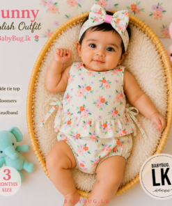 🌸🍑 Bunny" Comfy Set - Orange Floral 🌸🍑  [8 - 22 months]