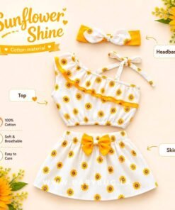 Sunflower Shine Stylish Outfit Set 🌻✨  [2 months to 2 years]