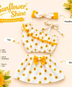 Sunflower Shine Stylish Outfit Set 🌻✨  [2 months to 2 years]