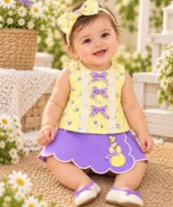 Alternative view of “LAVENDER BUTTERCUP” with headband 💜💛